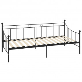 Day Bed Frame Black Metal, plywood, plastic Single bed ...