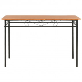 Dining Table Brown and black MDF top and steel frame St...