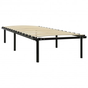 Bed Frame Black Metal Single Durable Bed Frame Rectangu...