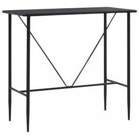 Bar Table Black MDF with PVC coating, Powder-coated ste...