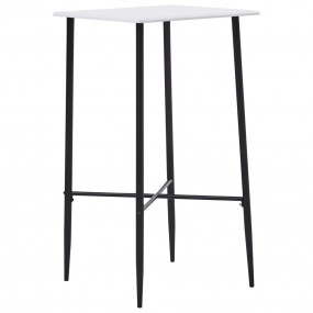 Bar Table White MDF with PVC coating 23.6x23.6x43.7 in ...