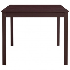 Dining Table Dark Brown Pinewood 70.9 in x 35.4 in Dura...