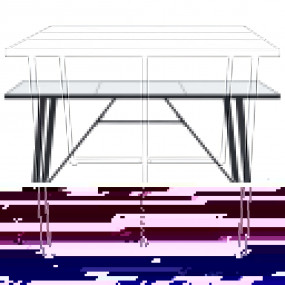 Dining Table White with marble pattern, Black