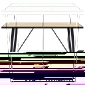 Dining Table Oak with wood grain look, Black