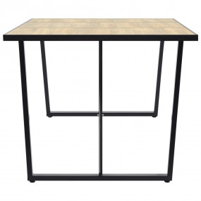 Dining Table Oak tabletop and black frame