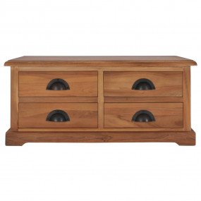 Coffee Table Natural Teak Solid Teak Wood Standard Coff...