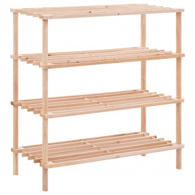 Shoe Rack Natural Wood Solid Fir Wood Medium Shoe Rack