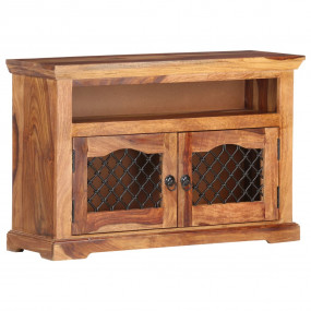 TV Cabinet Light Brown Solid Sheesham Wood 35.4 x 11.8 ...