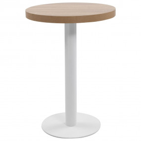 Bistro Table Light brown and white MDF, steel Compact S...