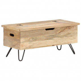 Chest Natural wood Solid mango wood, Steel Medium Chest
