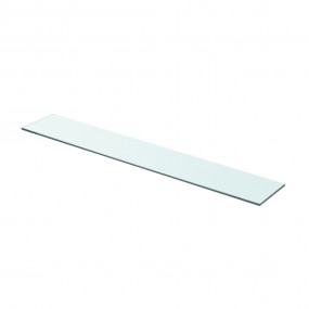 Glass Panel Set of 2 Clear Tempered Glass 31.5 x 4.7 in