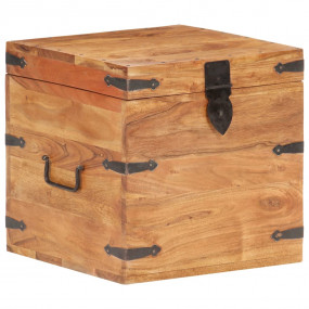 Chest Natural wood Solid Acacia wood Small Chest Square