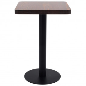 Bistro Table Dark brown, black MDF, steel 19.7 x 19.7 x...
