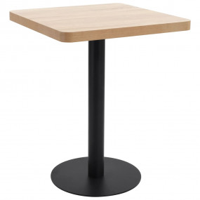 Bistro Table Light brown and black MDF 23.6 x 23.6 in S...