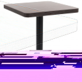 Bistro Table Dark Brown MDF 23.6 x 23.6 in Sleek Bistro...