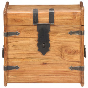 Chest Natural Acacia Solid Acacia Wood 15.7 in Chest Sq...