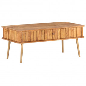 Coffee Table Honey Solid Acacia Wood 39.4x19.7x15.7 in