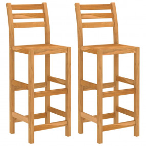 Outdoor Bar Set Natural wood Solid acacia wood One size...