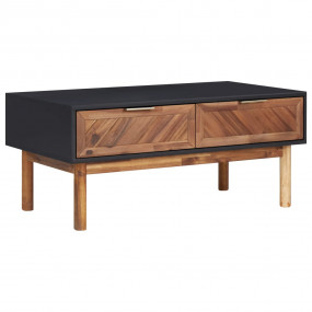 Coffee Table Matt Black and Dark Brown