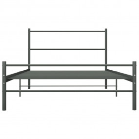 Bed Frame Grey Metal Twin Sturdy Bed Frame Rectangular