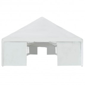 Imag:Party Tent White Polyethylene, Powder-Coated Steel Large