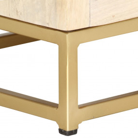 Bedside Cabinet Natural and gold