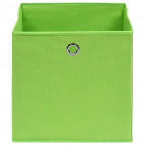 Storage Box Set of 10 Green Non-woven fabric (100% poly...