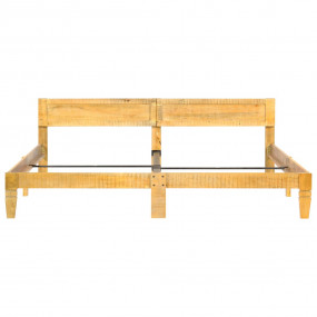 Bed Frame Natural Mango Wood Solid Mango Wood 79 in Dur...