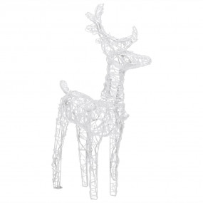 Reindeer And Sleigh Christmas Decoration Cool White