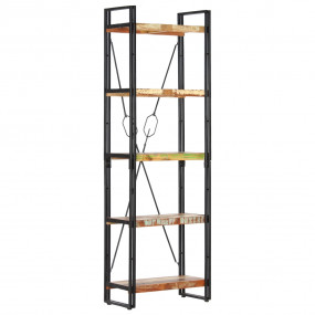Bookcase Multicolor Solid Reclaimed Wood 23.6 x 11.8 x ...