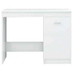 Desk High gloss white Engineered wood Large Desk Rectan...