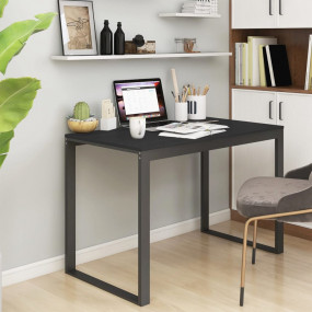 Computer Desk Black Engineered wood 43.3 x 23.6 x 28.7 ...