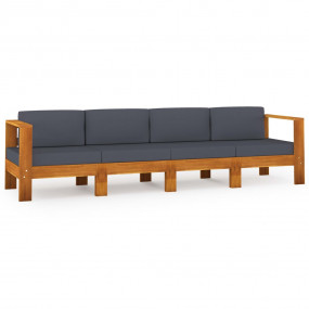 Wooden Garden Sofa Dark grey Solid acacia wood, 100% po...