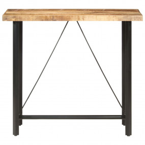 Bar Table Brown, Black Rough mango wood, Powder-coated ...
