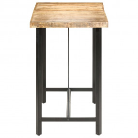 Bar Table Brown and Black Rough Mango Wood, Iron Large ...