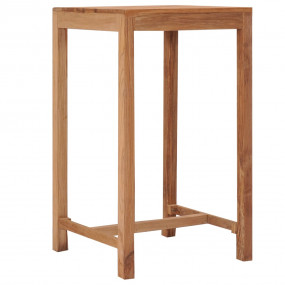 Garden Bar Table Warm Teak Solid Teak Wood 23.6 x 23.6 ...