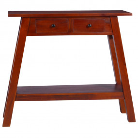 Console Table Classic Brown Solid Mahogany Wood Medium