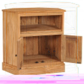 Corner Sideboard Natural Wood Solid Teak Wood 23.6 x 17...