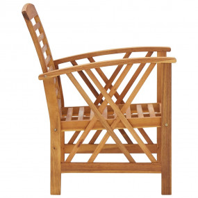 Garden Lounge Set Natural wood Solid Acacia wood Seats ...