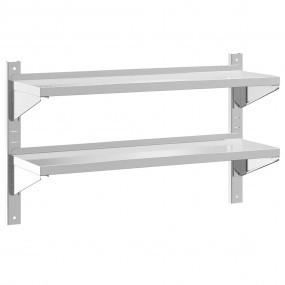 Wall Shelf Silver Stainless steel 39.4 x 11.8 x 23.6 in