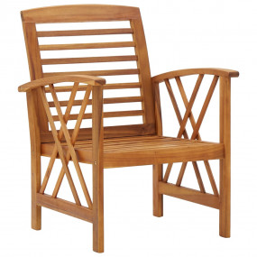 Garden Lounge Set Natural wood Solid acacia wood Medium...