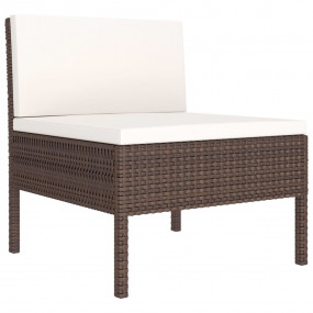 Patio Furniture Set Brown PE rattan Large Modular