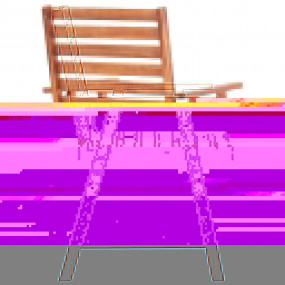 Outdoor Chair Set of 4 Natural wood Acacia wood