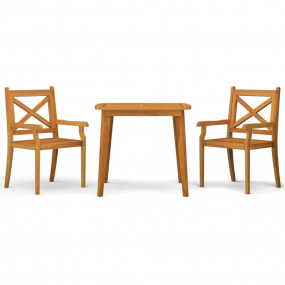 Garden Dining Set Natural wood Solid Acacia wood with a...