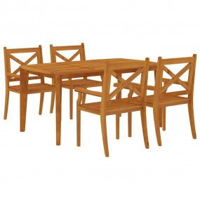 Garden Dining Set Natural wood Solid acacia wood Standa...