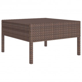 Garden Furniture Set Brown PE Rattan 10-piece set Modul...