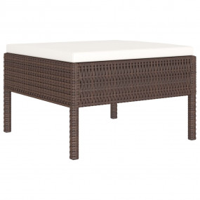 Garden Furniture Set Brown and Cream White