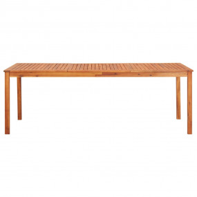 Garden Dining Set Light brown Solid acacia wood Large