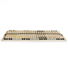 Bed Slatted Base Beige, Black Beechwood frame, Birch sl...