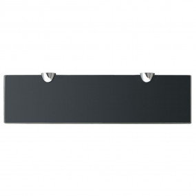 Floating Shelf Set of 2 Black Tempered safety glass 15....